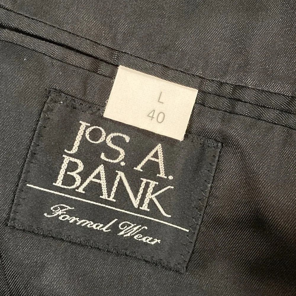 Jos. A. Bank 100% Wool Tuxedo‎ Jacket Men's 40L Black Shawl Lapel Formal Blazer